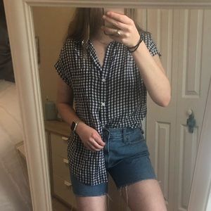 Gingham Button-Down Shirt